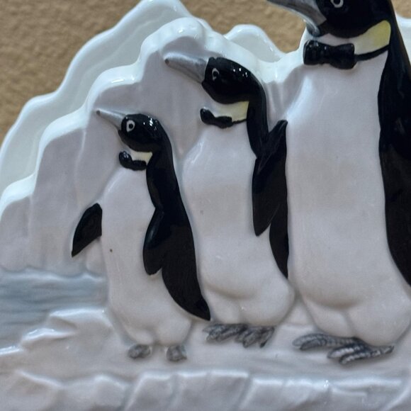Vintage Otagiri Penguin Themed Ceramic Napkin Holder - Picture 3 of 8
